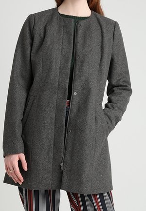 Pitkä takki - mottled dark grey