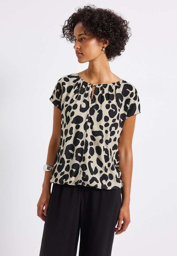 MIT CUT-OUT - Bluse - beige