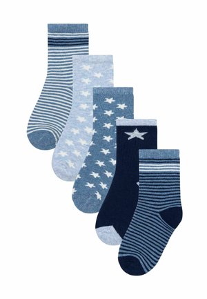 BRIGHT JACQUARD FIVE PACK OF - Strumpor - blue