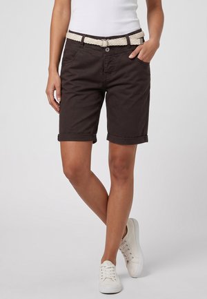 Sublevel SUBLEVEL BERMUDASHORTS MIT GÜRTEL - Shorts - dark-brown