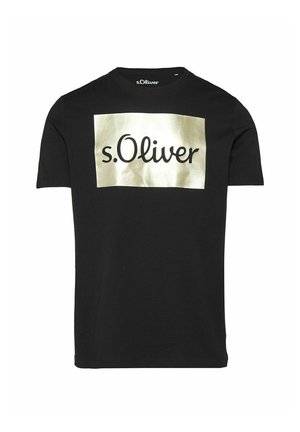 T-Shirt print - schwarz   logo silber