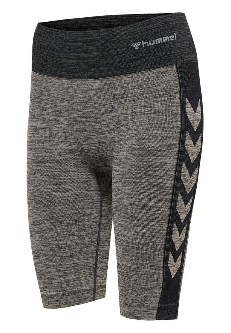 Damen Sportbekleidung | Hummel HMLCLEA Tights chateau gray/black melange/grau - DQ07861 Damen Sportbekleidung | Hummel HMLCLEA Tights chateau gray/black melange/grau - DQ07861