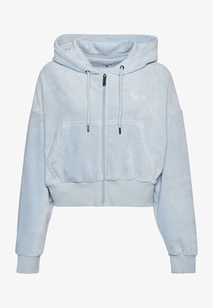 Karl Kani CHEST SIGNATURE CORDUROY ZIP - Sweatjakke - light blue