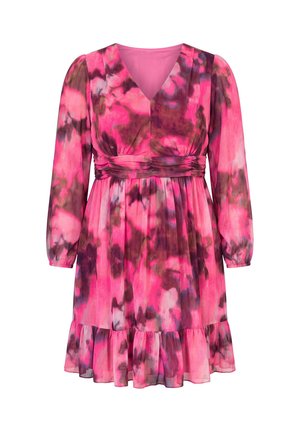 MIAMODA, MESHKLEID, A-LINIE, MUSTER, BLICKDICHTES UNTERKLEID - Freizeitkleid - azalea red
