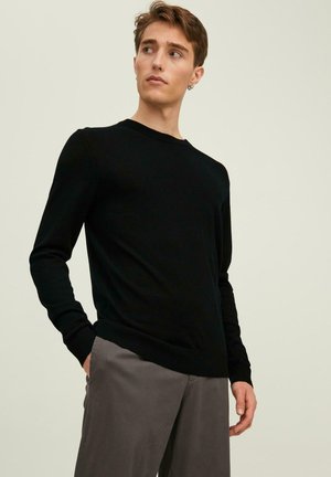 Jack & Jones CREW NECK - Stickad tröja - black