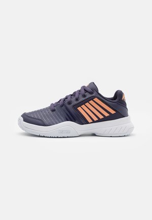 COURT EXPRESS OMNI UNISEX - Buty tenisowe uniwersalne - graystone/peach nectar/white