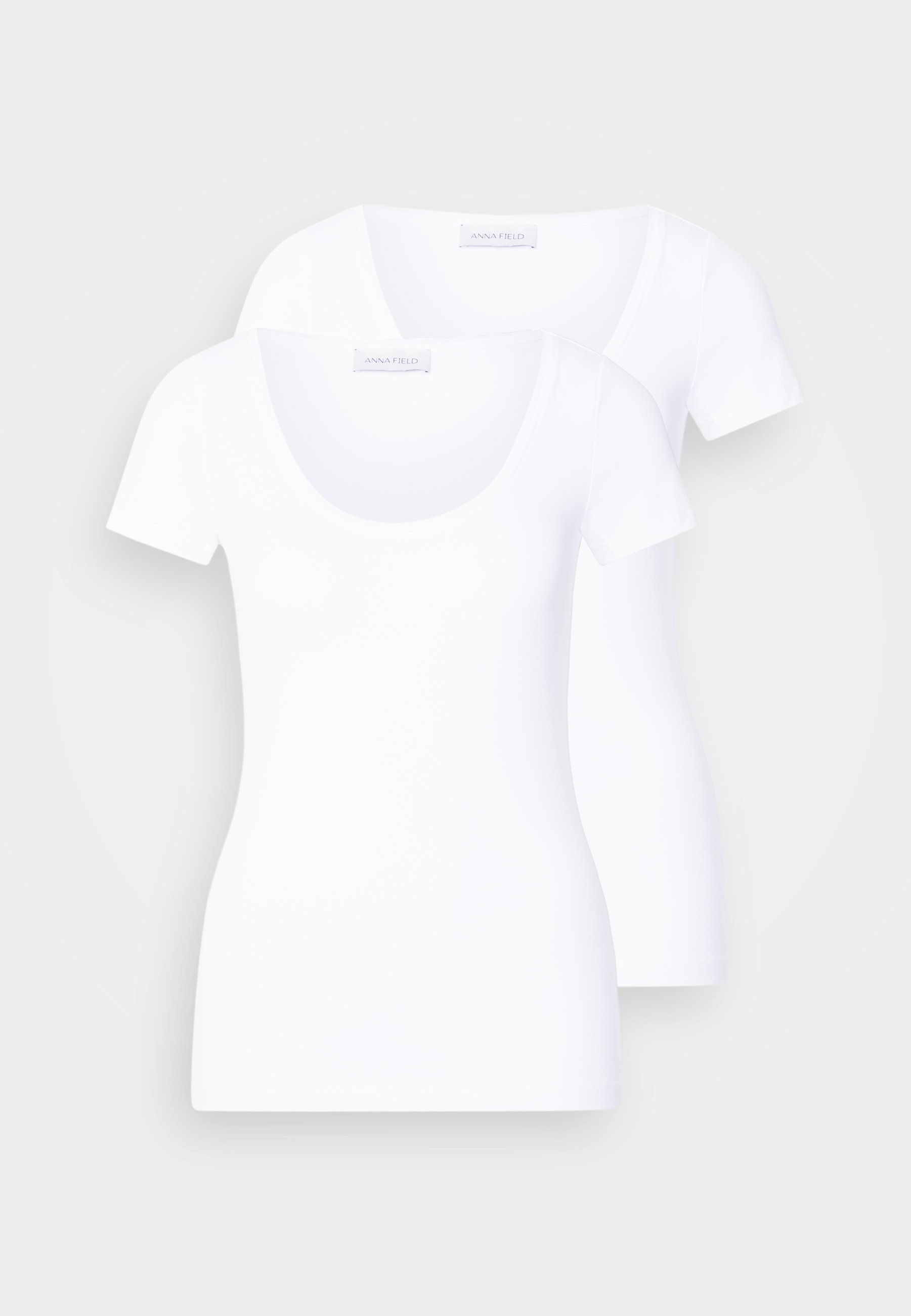 売れ筋商品|||アンナ フィールド Tシャツ レディース トップス Basic T-shirt - blanc de blanc アンナ フィールド レディース Tシャツ トップス Basic T-shirt