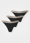 THONG 3 PACK - Tanga - black