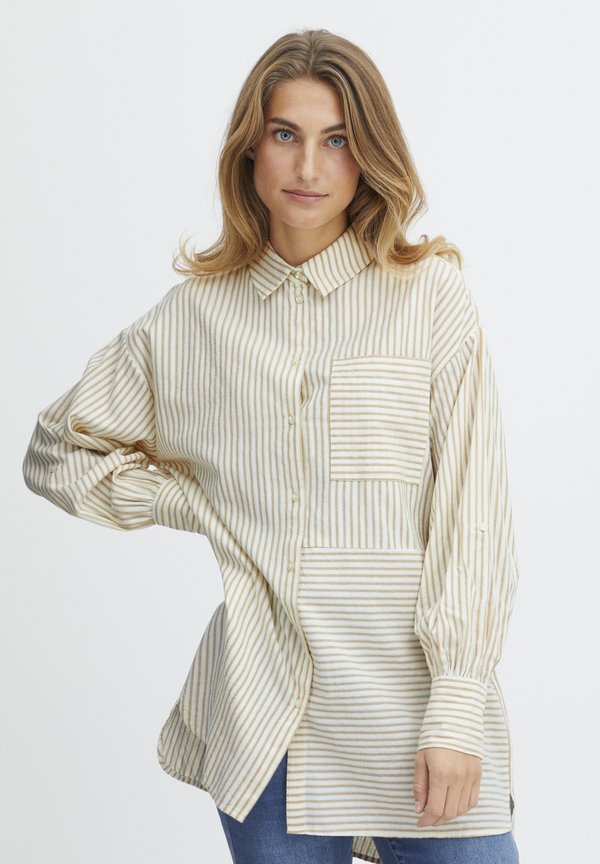 FRKaja - Button-down blouse - silver mink aop a