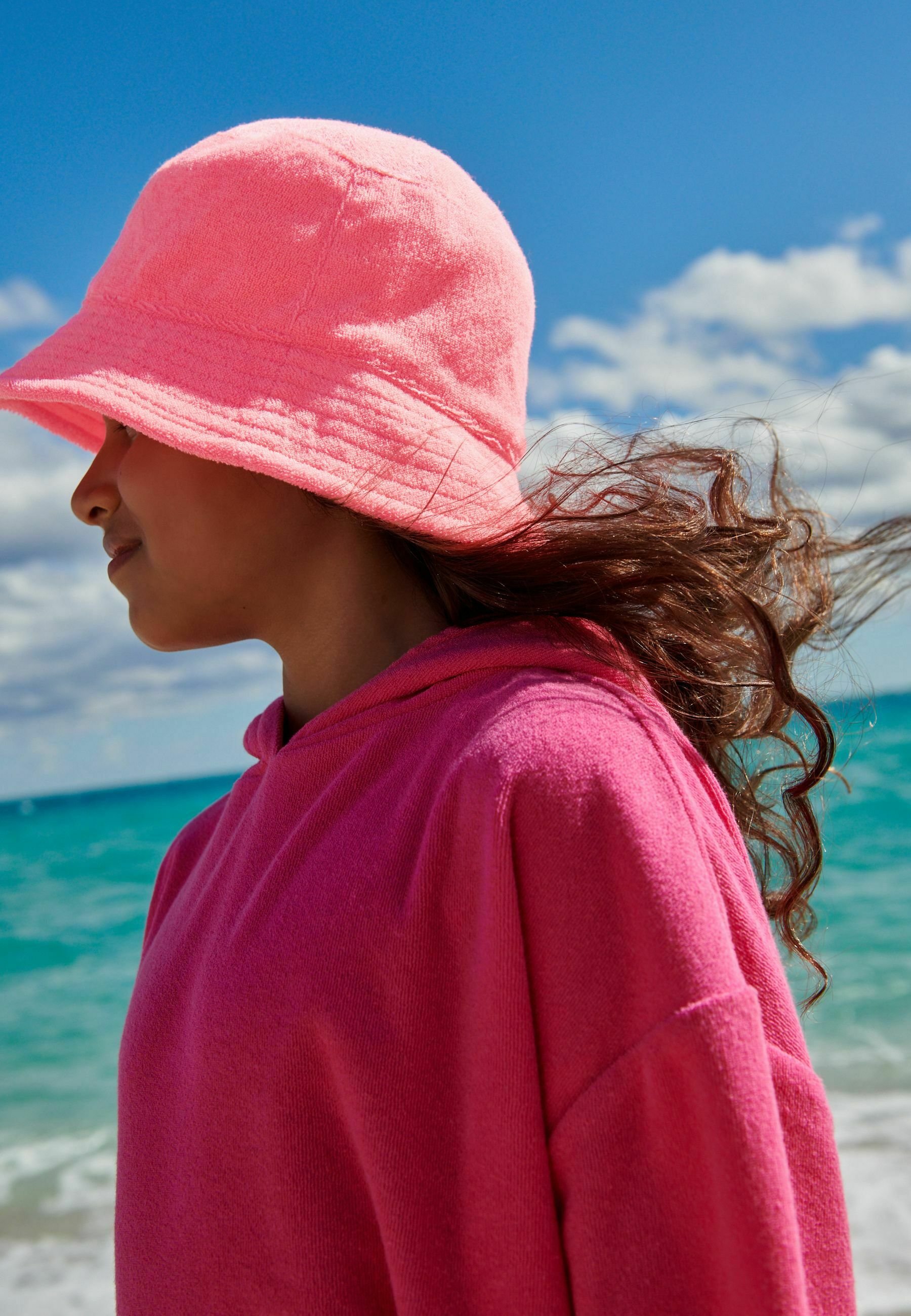 Next TOWELLING - Hat - fluro pink/pink 