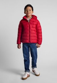 MINOTI QUILTED WITH DETACHABLE HOOD - Mikina s kapucňou - red