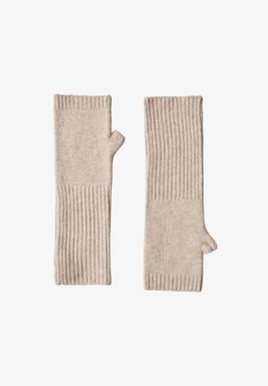 Street One, PLAIN FINE-KNIT ARM WARMERS - Mitones - soft sand mel