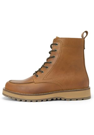 Schnürstiefelette - cognac