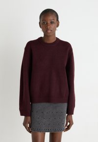 Gina Tricot CREW NECK - Trui - dark wine