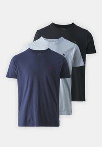 Abercrombie & Fitch ICON CREW TEE 3 PACK  - Tricou basic - black/light blue/dark blue