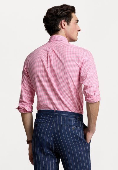 Polo Ralph Lauren SLIM FIT GINGHAM STRETCH POPLIN SHIRT - Košile - resort rose/white