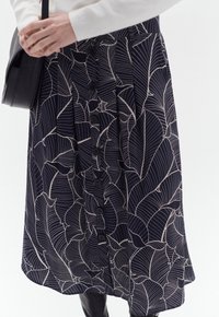 Caroll MALO - Gonna a pieghe - bleu marine