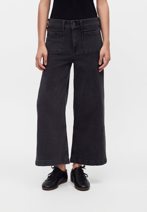 GAP Petite, STRIDE CALVEN PATCH - Wide Leg - black