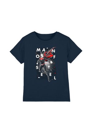 Cotton Soul, SUPERMAN MAN OF STEEL POSTER UNISEX - T-Shirt print - dark blue