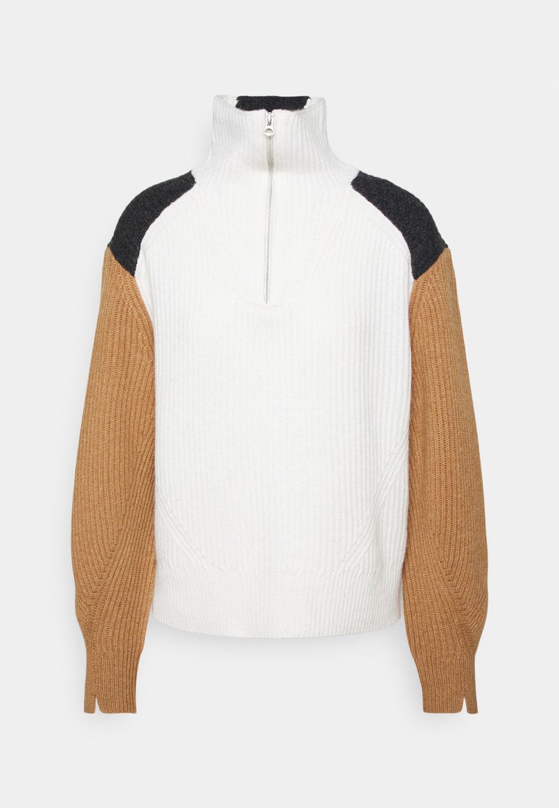 rag u0026 bone PIERCE HALF ZIP - Jumper - ivory/white - Zalando.co.uk