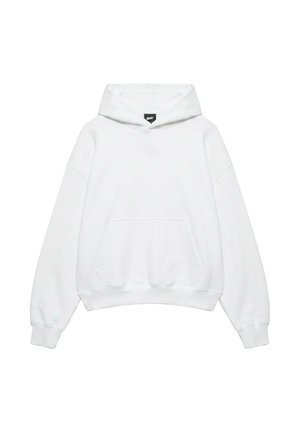 PULL&BEAR, BOXY FIT WITH HOOD - HOODIE - Kapuzenpullover - white