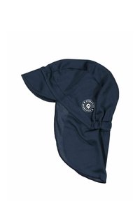 Laivaston auringonhattu, jossa on leveä lieri ja verkkokerros ilmanvaihtoa varten. Varustettu logopaketilla ja kerätyllä elastisella tiukkaa istuvuutta varten.