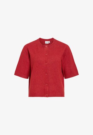 VILA, VILIGA 2/4 O-NECK KNIT CARDIGAN - NOOS - Gilet - savvy red