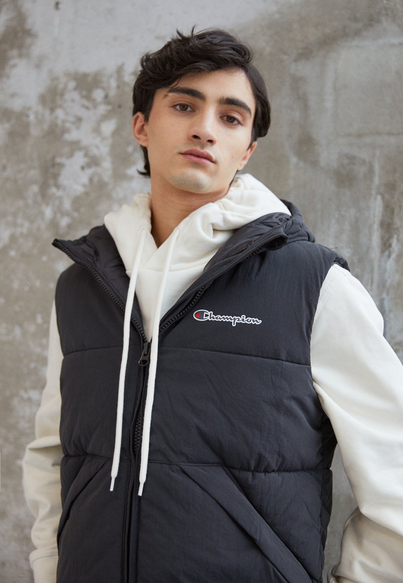Champion Rochester HOODED FULL ZIP VEST Weste black/schwarz