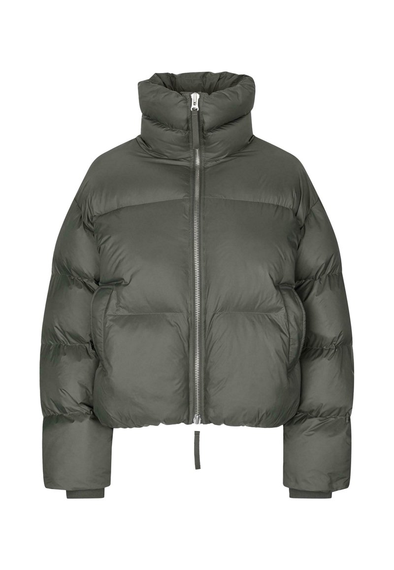 Second Female RIYA PUFFER JACKET - Winterjacke - beluga/grün - Zalando