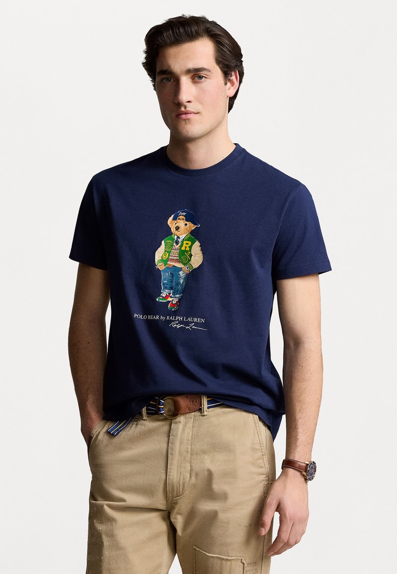 Polo Ralph Lauren CLASSIC FIT POLO BEAR JERSEY T SHIRT - Tricou cu imprimeu - newport navy