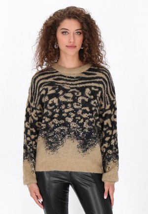Jersey de punto - camel black