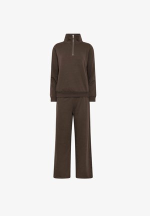 M&Co, PETITE TROUSERS SET - Trainingsanzug - chocolate