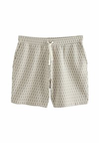 TEXTURED GEOMETRIC SHORTS - Kratke hlače - neutral