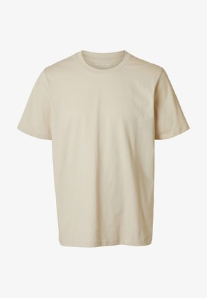 Selected, SLMASPEN ONECK TEE - Camiseta básica - oatmeal