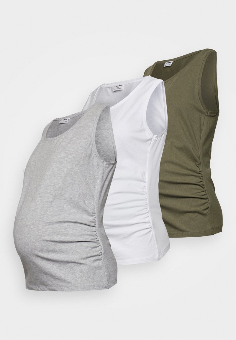 Cotton On Maternity MATERNITY EVERYDAY GATHERED SIDE TANK 3 PACK Top