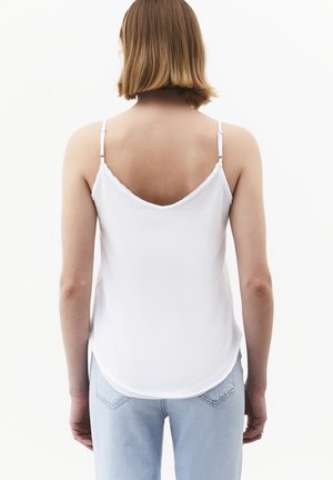 OXXO, OXXO LOOSE V-NECK TOP WITH BUTTON DETAILS - Top - white