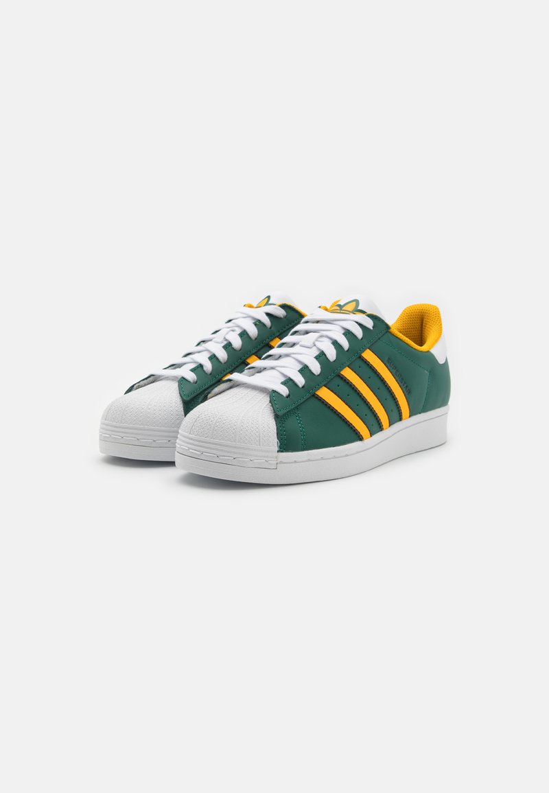 Adidas Originals Superstar Unisex Trainers, Size: 6.5, Collegiate green/crew yellow/ftwr White - Leather