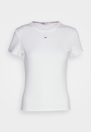 Tommy Jeans SLIM ESSENTIAL  - T-shirt basic - white