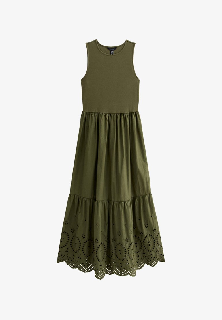 New Look RACERBACK BRODERIE ANGLAISE EMBROIDERED MIDI - Day dress - khaki - Zalando New Look RACERBACK BRODERIE ANGLAISE EMBROIDERED MIDI - Day dress - khaki - Zalando