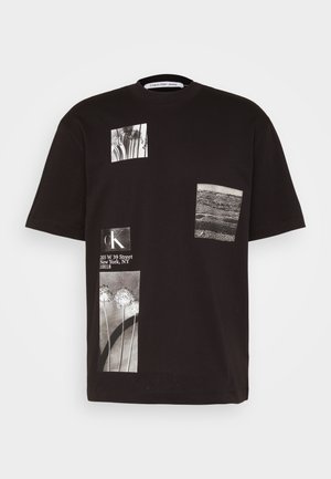 T-shirt med print - black