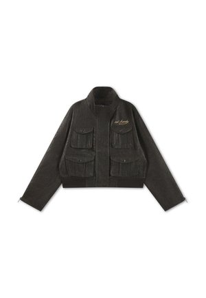 Ed Hardy, WOMENS AMERICANA CARGO WASHED RELAXED JACKET - Faux leather jacket - brown