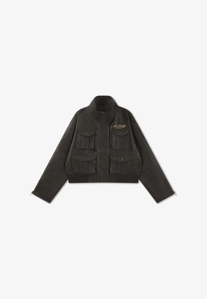 Ed Hardy, WOMENS AMERICANA CARGO WASHED RELAXED JACKET - Veste en similicuir - brown
