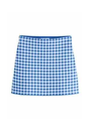 REGULAR FIT - CHECK  - A-line skirt - blue