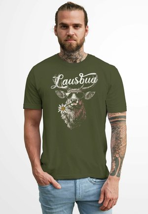 Neverless T-Shirt Uomo Vintage - Maglietta Stile Rocker Biker Con Frase, Colori Blu/Oliva/Nero - Foto 4