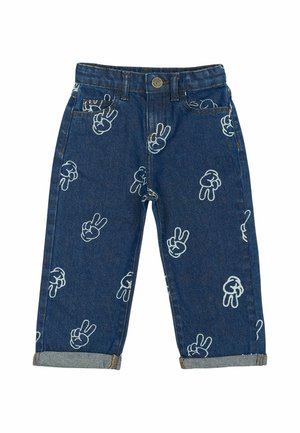 PROSPER WIDE  - Straight leg jeans - medium blue denim aop