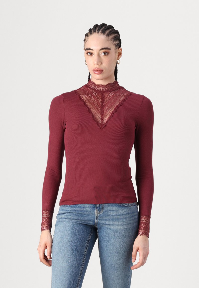 ONLY ONLTILDE HIGH NECK - Longsleeve - burgundy