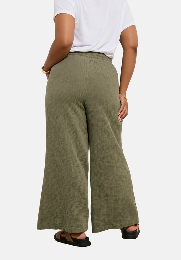 WIDE   - Stoffhose - khaki
