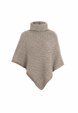 Knit Factory AMBER - Poncho - marro iced clay