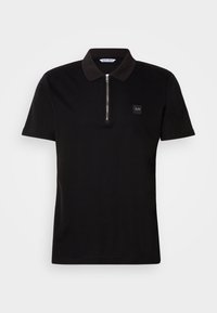 REGULAR FIT IN MERCERIZED FABRIC WITH BADGE ON PATCH - Pikeepaita - black