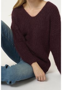 Culture Stickad tröja - mottled bordeaux